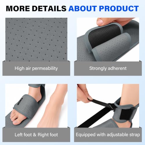 SPRING SEAON Adjustable Plantar Fasciitis Night Splint with Dorsal Support Grey
