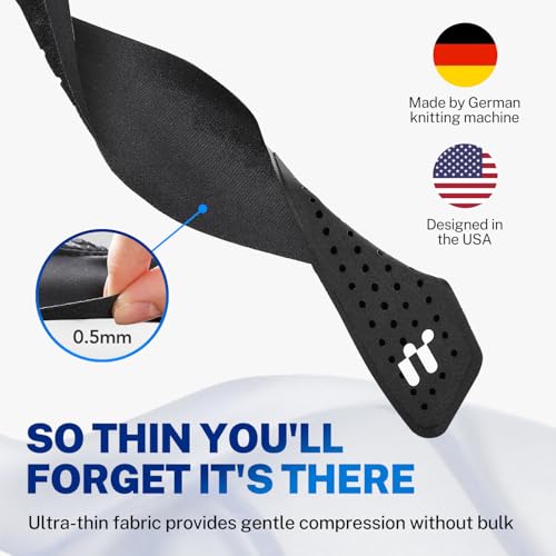 Ultra Thin Carpal Tunnel Wrist Brace for All-Day Wear & Support Black S/M