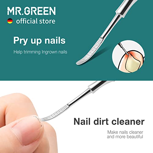 MR.GREEN Multi-Function Nail Care Tools Cuticle Pusher Nail Dirt Cleaner Double Headed Design Pry Up Nails Cuticle Trimmer (Mr-2158) Mr-2158