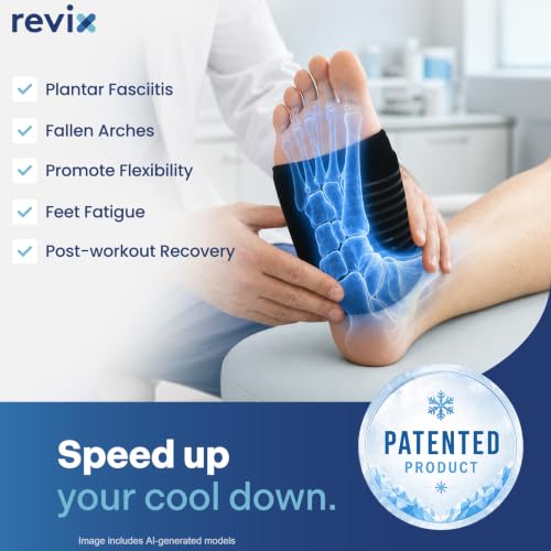 REVIX Foot Ice Pack Wrap for Plantar Fasciitis, 45-Min Cold Therapy 2 Packs