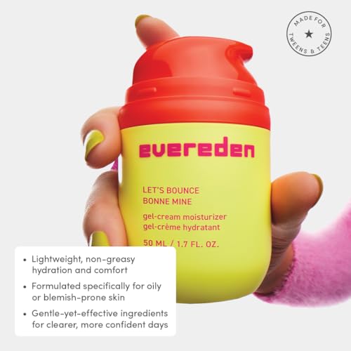 Evereden Teen Gel Face Cream, Oily & Blemish-Prone, Unscented, Ages 10+ Moisturizer