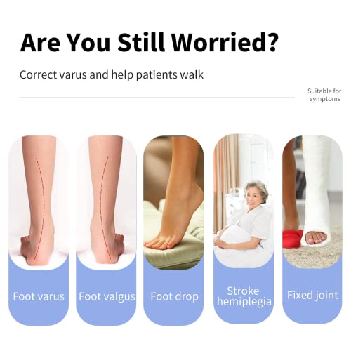 Medical Afo Foot Drop Brace Splint Ankle Foot Orthosis AFO Walking with Shoes or Sleeping for Men Women Stroke Hemiplegia Foot Drop Postural Correction Brace （Medium-Left） Medium-Left