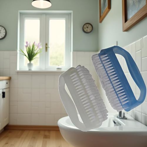 Nail Brushes X 2 for Cleaning, Soft Nylon Bristle Scrub Set