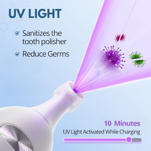 Electric Tooth Polisher with 6 Brush Heads Teeth Cleaning Tools