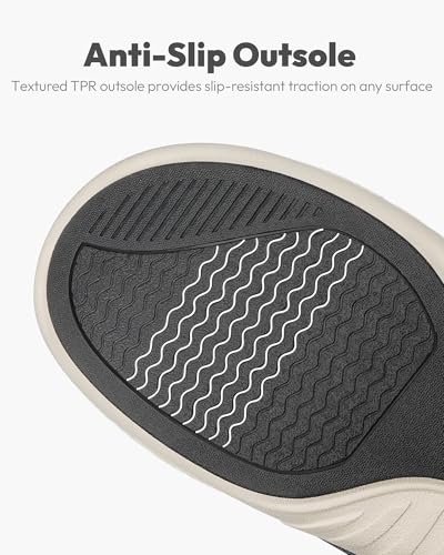 Mens Slippers with Arch Support, House Shoes for Men for Plantar Fasciitis 10.5 Navy