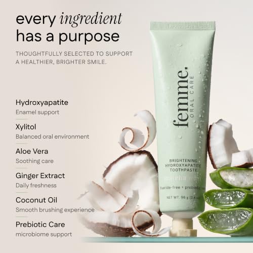Femme Hydroxyapatite Toothpaste & Copper Tongue Scraper Bundle