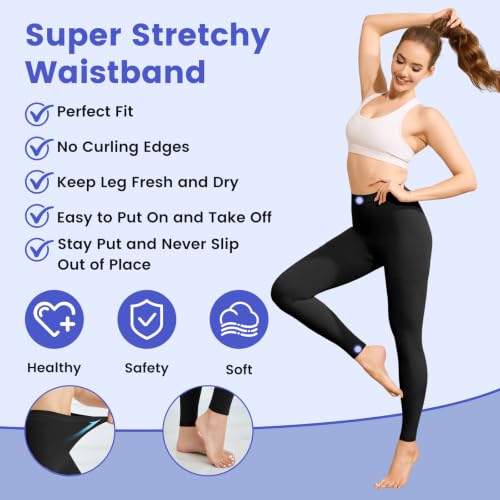 Compression Pantyhose for Women, 20-30 mmHg Compression Tights Small Black