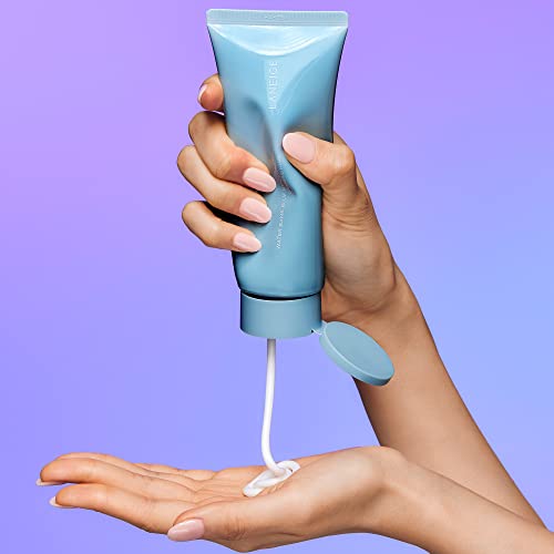 LANEIGE Water Bank Cleansing Foam: Hydrating Face Wash and Makeup Remover with Hyaluronic Acid & Papain Enzyme for Smooth, Soft Skin 3.4 Fl Oz (Pack of 1)