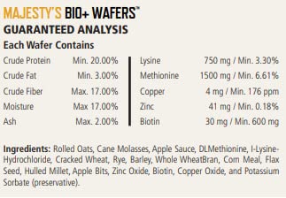 Majesty's Biotin Wafers - Superior Horse / Equine Hoof and Coat Support Supplement - Copper, Zinc, Lysine, Methionine - 30 Count (1 Month Supply) - BeesActive Australia