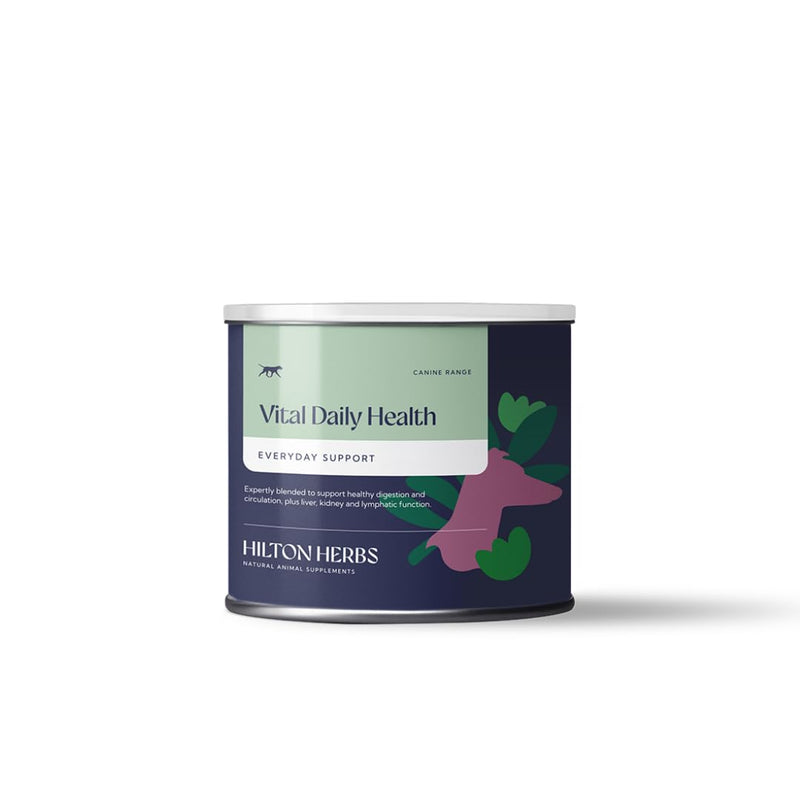 Hilton Herbs Vital Daily Health Natural Dog Supplement. 100% Natural Ingredients. Vital Vitamins and Mineral for Optimum Health. Suitable for BARF and Raw Diet. 60 g