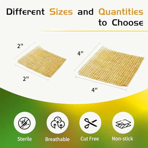 Manuka Honey Gauze Dressing, 6 Individual Pack, 4"x4" Patches, Manuka Honey Wound Care Gauze, for Cuts, Scald and Burns for Wound Healing Dressing