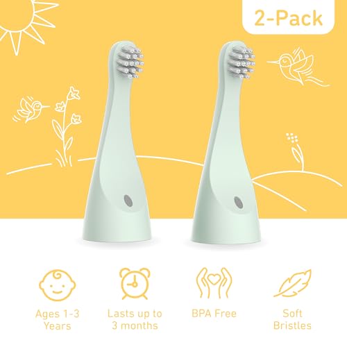 Pure Enrichment PureBaby 4-Pack Replacement Brush Heads for The Infant-to-Toddler Electric Toothbrush