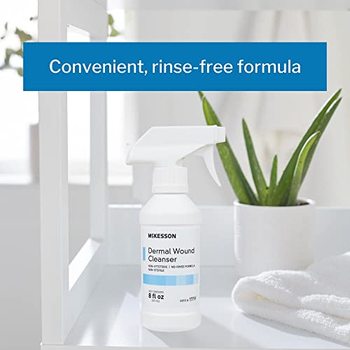 McKesson Dermal Wound Care Cleanser Spray, 8 oz [1 Count] First Aid Wash Solution for Minor Injuries, Cuts, Burns, Scrapes, Sores 1 Count (Pack of 1)