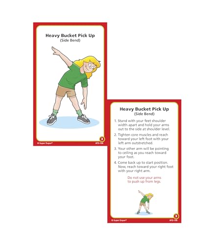 Super Duper Publications | Upper Body and Core Strength Fun Deck | Occupational Therapy Flash Cards | Gross Motor Movement Activity | Educational Learning Materials for Children