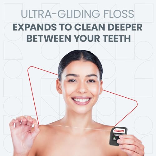 Dentalclean Pack of 3 Regenerating Tooth Gel, 3.7 oz 104g + 3 White Strip Dental Floss 50m (Mint, Plaque Removal)