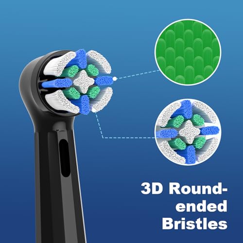 8 Pack Replacement Heads Compatible with Oral B iO Toothbrush Heads Multi-colored 8 Count (Pack of 1)