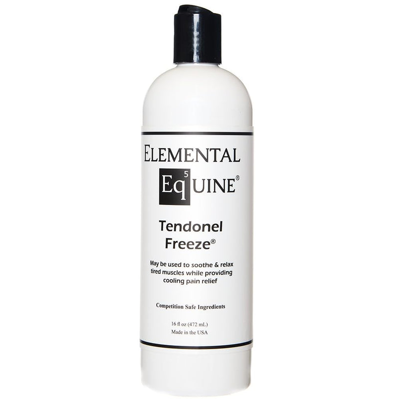 Elemental Equine Tendonel Freeze 16oz Liniment Rub for Horses - Soothe and Relax Tired Muscles While Providing Cooling Relief and Reduced Stiffness