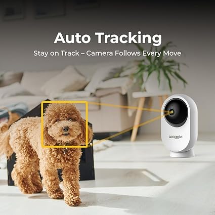 Waggle RV Mini Wi-Fi AI Pet Camera, 1080p HD, Pan & Tilt, Motion Alerts, 2-Way Audio, Night Vision, Pet Camera with App Control, Built-in SD Card (128GB) - BeesActive Australia