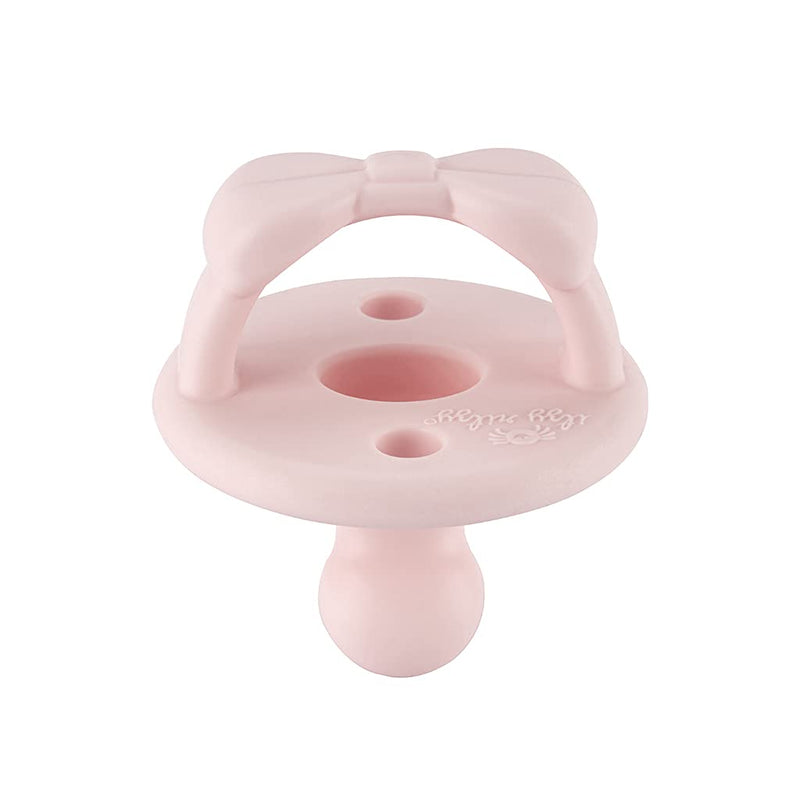Itzy Ritzy Silicone Orthodontic Pacifiers - Itzy Soother Pacifiers with Collapsible Handle & Two Air Holes for Added Safety, Baby Pacifier For Ages 0-6 Months (Ballet Slipper & Primrose) Ballet Slipper & Primrose (0-6 Months) 2 Count (Pack of 1) - BeesActive Australia