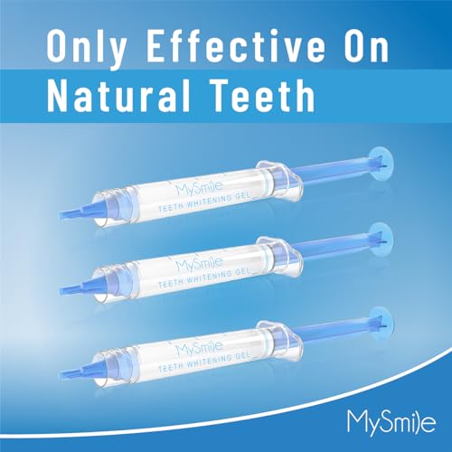 MySmile 28LED Light with10Pcs Teeth Whitening Strips and 5LED Light with 3Pcs Teeth Whitening Gel - 10-Min Fast Remove Coffee Wine Tobacco 20 Years of Stains Whitening Tooth