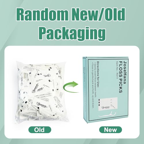 500 pcs Dental Flossers Each Individually Wrapped, Floss Singles Bag, Travel Hotel Restaurant Office Car Dental Floss Picks Oral Care Teeth Clean Flat Wire (Random new/Old Packaging) 500