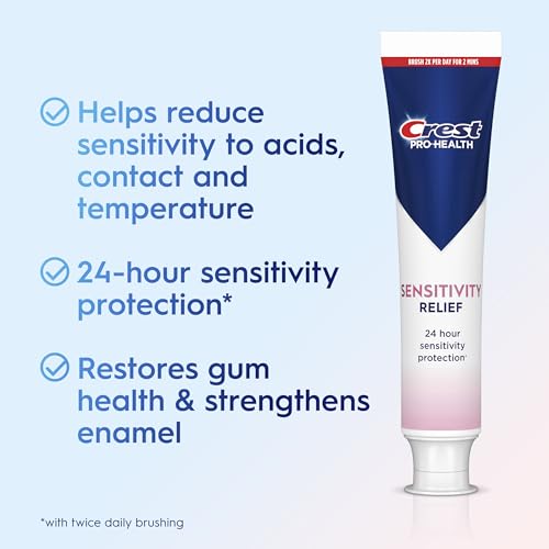 Crest Sensitivity Toothpaste 4.8 oz (3 Pack), Relieves Sensitivity, Strengthens Gums, Anticavity 14.4 Ounce (Pack of 1)