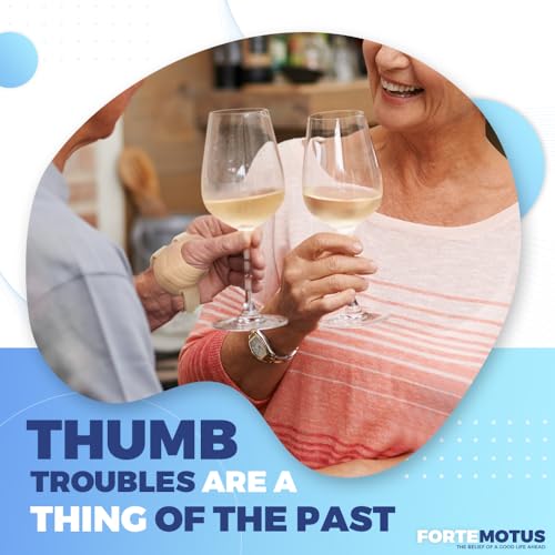 FORTEMOTUS CMC Thumb Brace - CMC Joint Support Stabilizer: for Thumb Joint Pain, Tendonitis, Osteoarthritis, Instability, Lightweight & Adjustable Thumb Support Brace for Men Women Beige, Left Hand Beige - Left Hand Small