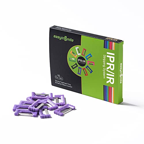 10PCS Dental IPR Kit Orthodontic Polishing Abrasive Strips (Purple) Purple