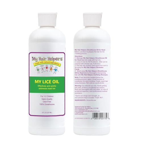 My Hair Helpers Unscented Dimethicone Oil Lice Treatment, 8 fl Ounces 8 Fl Oz