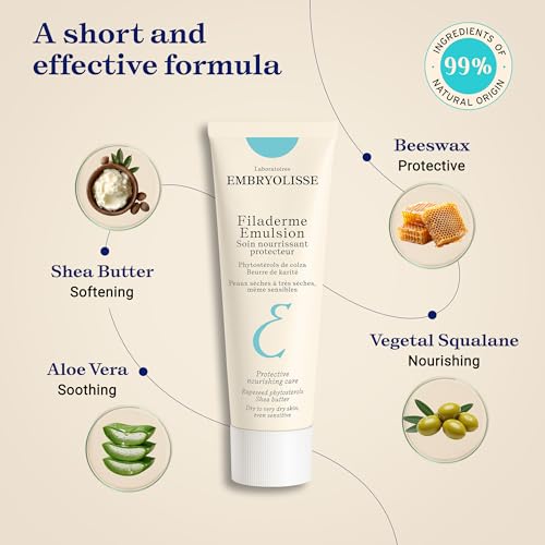 Embryolisse Filaderme Nourishing Moisturizer with Shea Butter, 2.54 Fl Oz
