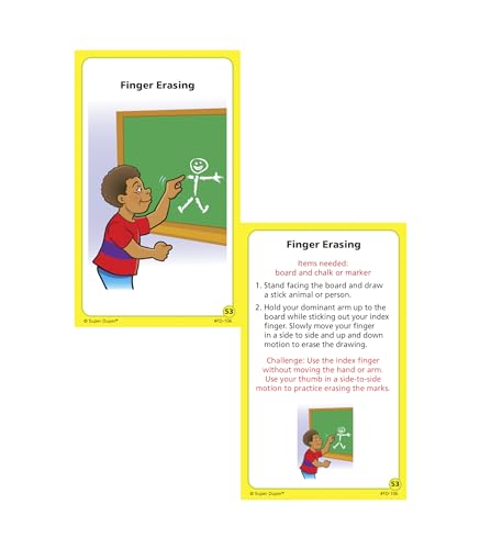 Super Duper Publications | Upper Body and Core Strength Fun Deck | Occupational Therapy Flash Cards | Gross Motor Movement Activity | Educational Learning Materials for Children