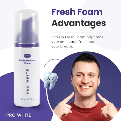 Pro White Whitening Foam - Tooth Whitening Foams for a Clean & Radiant Smile - Enhancer with Gentle Formula Ideal for Everyday Use - Refresh Your Smile with Easy-to-Use Whitening Foam - 1.75 OZ - 2 Pc 1 Count (Pack of 2)