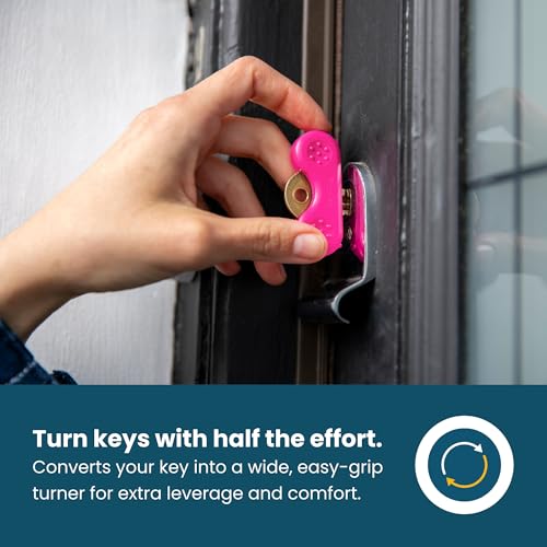 Dext - Keywing Key Turner Aid for People with Arthritis, Parkinson’s, and More, Comfortable and Secure Grip for Weak Hands, Lightweight, Durable, Click-On Design, Suitable for Flat Keys (Multipack, 3)