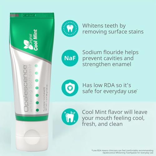 Opalescence Whitening Toothpaste, Travel Size 1 Ounce (6 Pack) Fluoride Teeth Whitening Toothpaste Travel Size, Original Mint Flavor, 402-6 1 Ounce (Pack of 6)