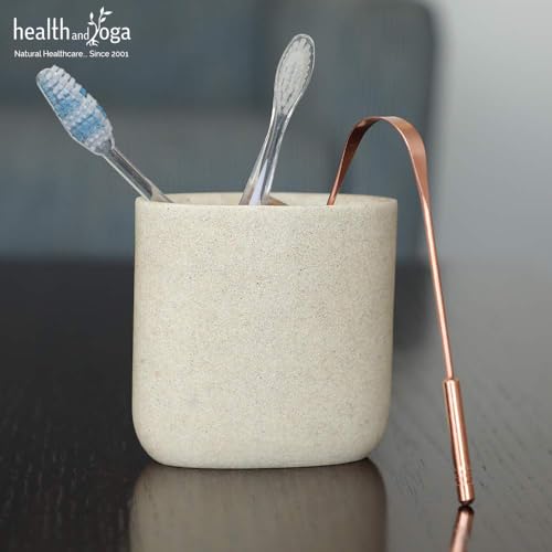HealthAndYoga™ qSwipe Copper Tongue Cleaners with Comfort Grip (Set of 2) Plus qLoop Copper Tongue Cleaner (Set of 2)