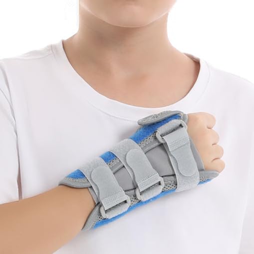 Kids Wrist Support Immobilizer Pediatric Wrist Brace Night Support With Splint To Aid Sprains Strains Support Tendonitis Carpal Tunnel Juvenile Arthritis (Left hand, Small) Left hand Small:5.9in