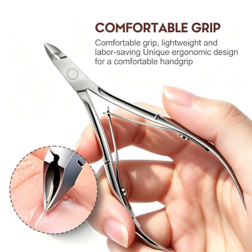 Cuticle Trimmer with Pusher & Cutter Set, 2 Piece Cuticle Trimmer 2-Piece Set