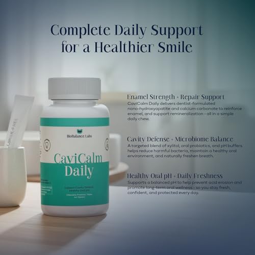 Cavity Protection Chewable Tablets for Healthy Teeth & Gums, 60 Count