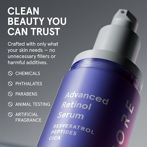 iRestore Retinol Serum for Face - 1% Retinol with Peptides & Hyaluronic Acid - Anti Aging Night Serum for Sensitive Skin - Fragrance Free, Reduces Fine Lines, Wrinkles (Pack of 1) Pack of 1