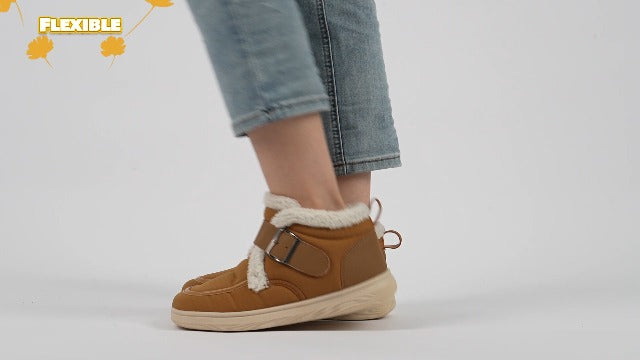 Women Wide Slippers Shoes Furry Lined Winter Diabetic Ankle Slipper Boots 9 Wide Old Brown