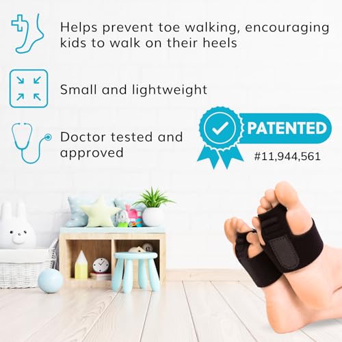 BraceAbility Toe Walking Braces for Kids - Patented Pediatric Foot Supports To Prevent Tip Toe Walking, Cerebral Palsy Equipment, Autism, ADHD, Aspergers, Youth Neurological Disorders (S - Pair) Small