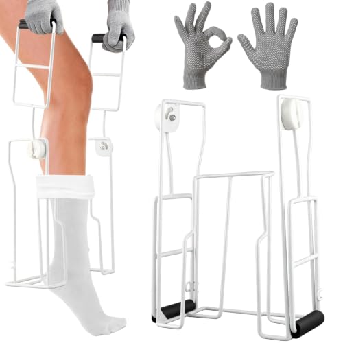 Upgraded Large Compression Sock Aid Device with Extended Handle, Compression Sock Donner Helper with Adjustable Angle, Suitable for Seniors, Cannot Bend, Arthritis, Recovering from Surgery