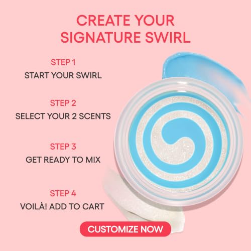 LANEIGE Bespoke Lip Sleeping Mask | Customized Hydrating Overnight Treatment | Vitamin C, Shea & Murumuru Seed Butter, Antioxidants | For Flaky, Dry Lips | Korean Skin Care 2 Scent Custom Swirl