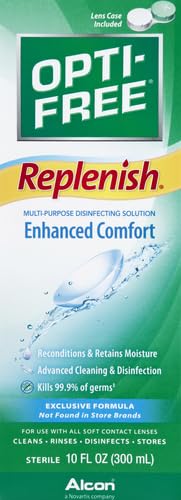 Opti-Free Replenish Multi-Purpose Disinfecting Solution With Lens Case, 10 Fl Oz Transparent 10 Fl Oz (Pack of 1) - BeesActive Australia