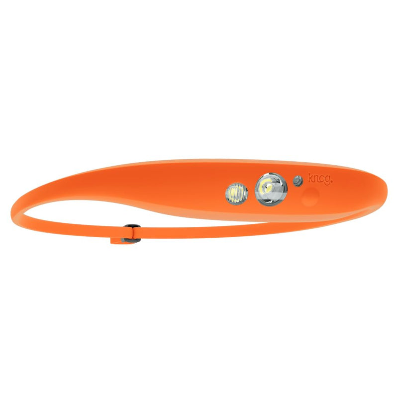 KNOG Quokka 150 LED Headlamp - Lightweight, USB Rechargeable Running Headlamp with 20m Beam, IP65 Water Resistant, Silicone Strap, 3 Light Modes for Camping, DIY & Outdoors Orange