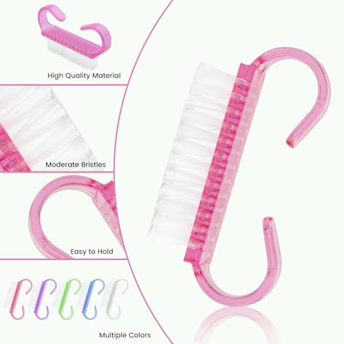 25 Pcs Handle Grip Nail Brush, Fingernail Scrub Cleaning Brushes for Nails and Toes, Hand & Foot Nail Cleaner, Pedicure Manicure Brush for Women, Men, Kids – Multicolor