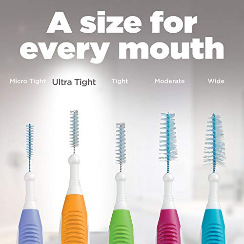 Bundle of GUM Proxabrush Go-Betweens - Tight 10ct (4Pk), Moderate 10ct (4Pk), Ultra Tight 10ct (4Pk), Interdental Brushes 10ct (4Pk , Dental Picks for Plaque Removal, Safe for Braces & Dental Devices