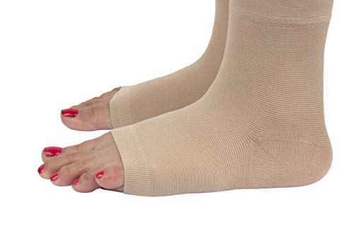 PRO 11 WELLBEING- Men And Women's Compression Ankle Sleeves (Nude, Small) Nude