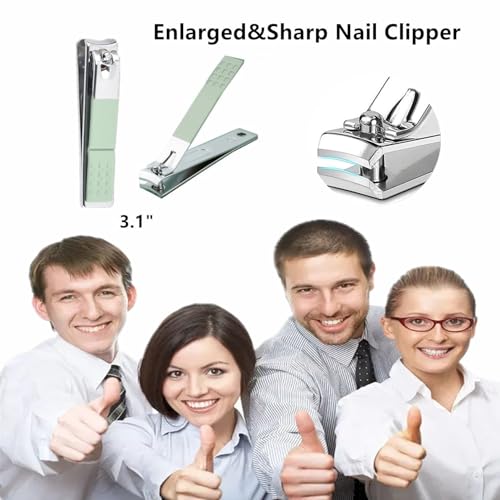 Manicure Set Nail Clipper Set Women Men Nail Clippers Kit Nail Care Kit Green