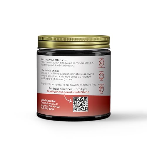 OraWellness Shine Remineralizing Tooth Powder with Hydroxyapatite, Cinnamon